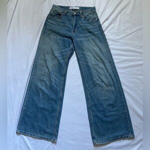 Bershka Denim Jeans with Button Detail